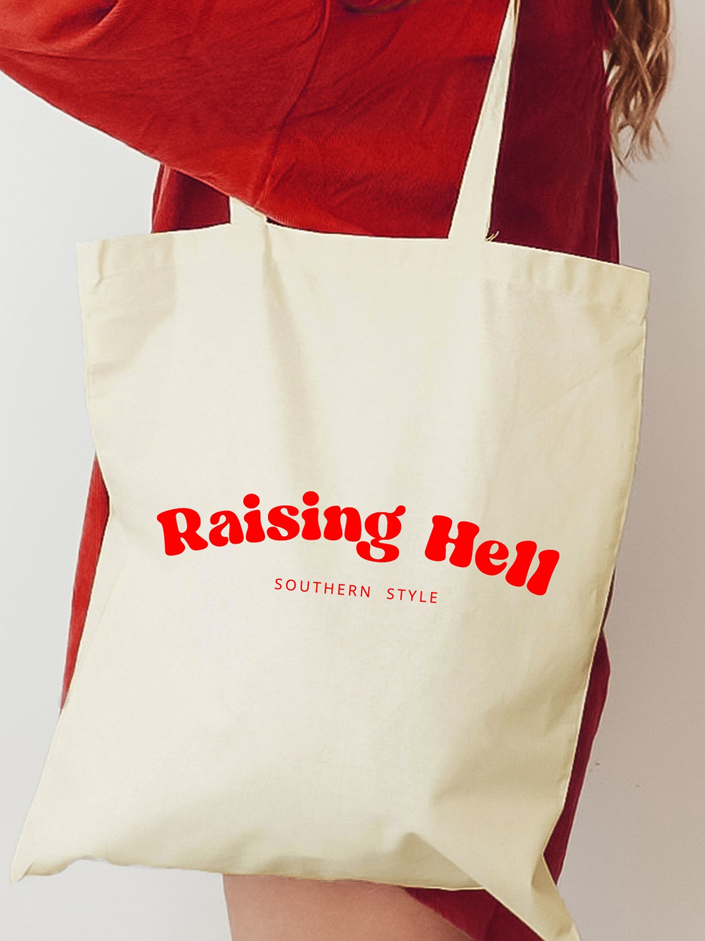 Raising Hell Cotton Canvas Tote Bag