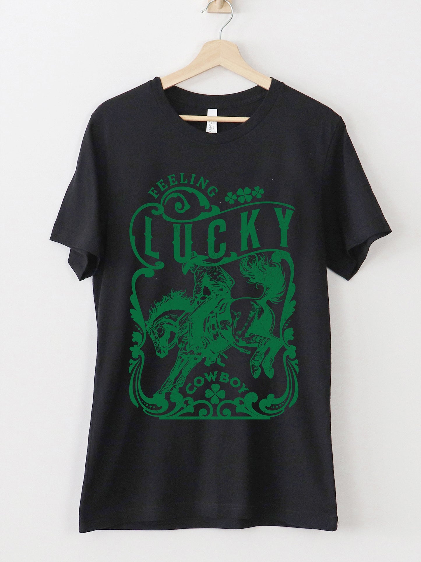 Feeling Lucky Rodeo Vintage Black Graphic Tee