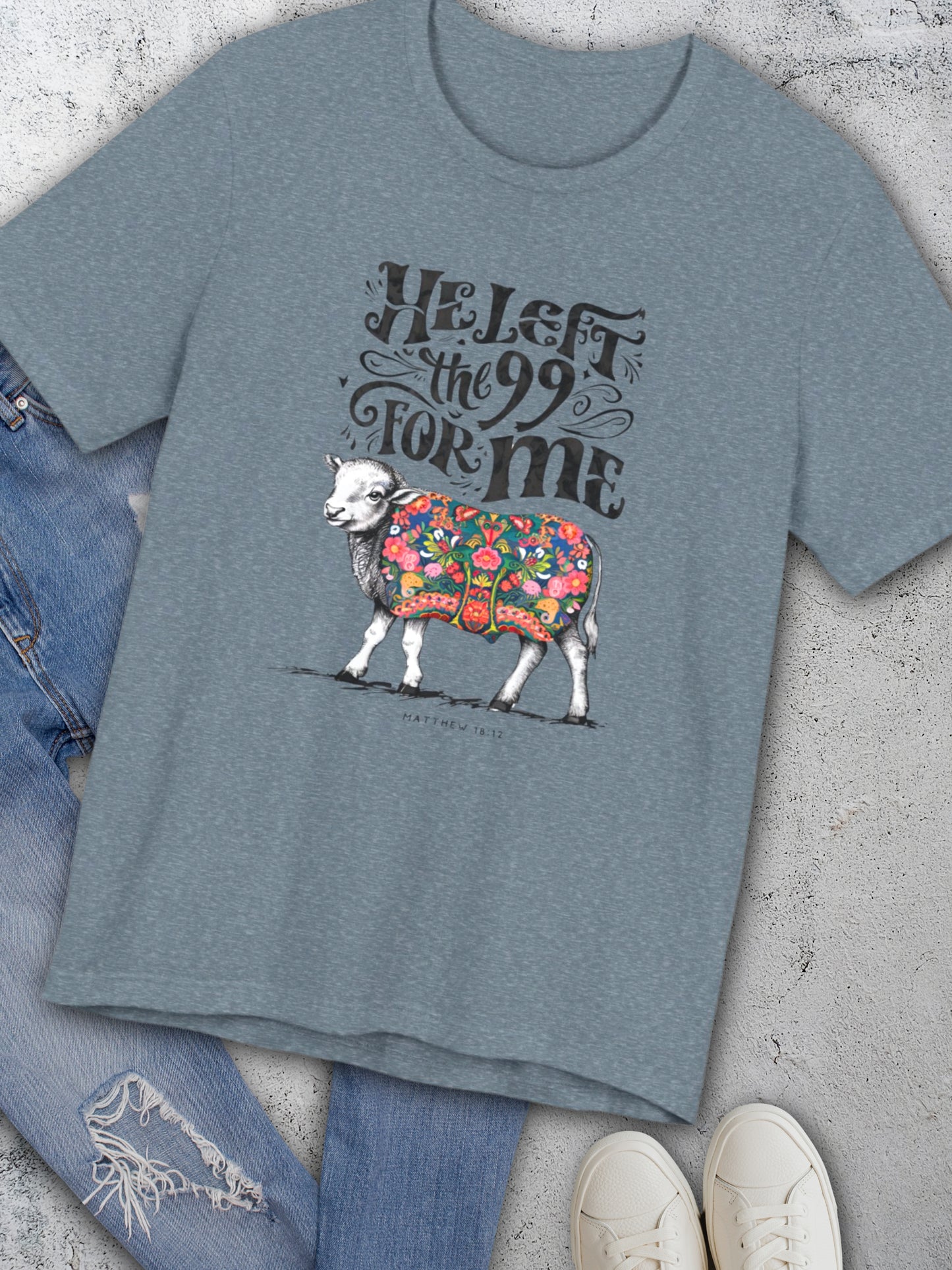 He Left the 99 For Me - Slate Graphic Tee