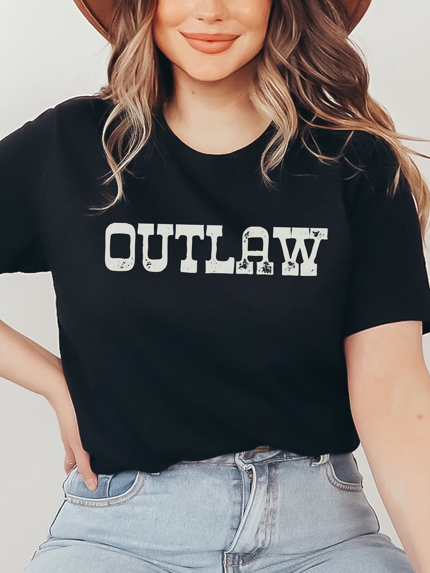 Outlaw Black Graphic Tee