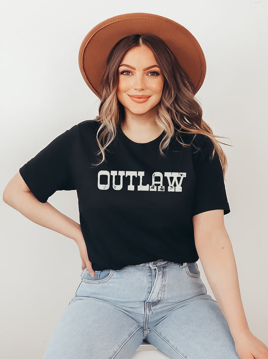 Outlaw Black Graphic Tee