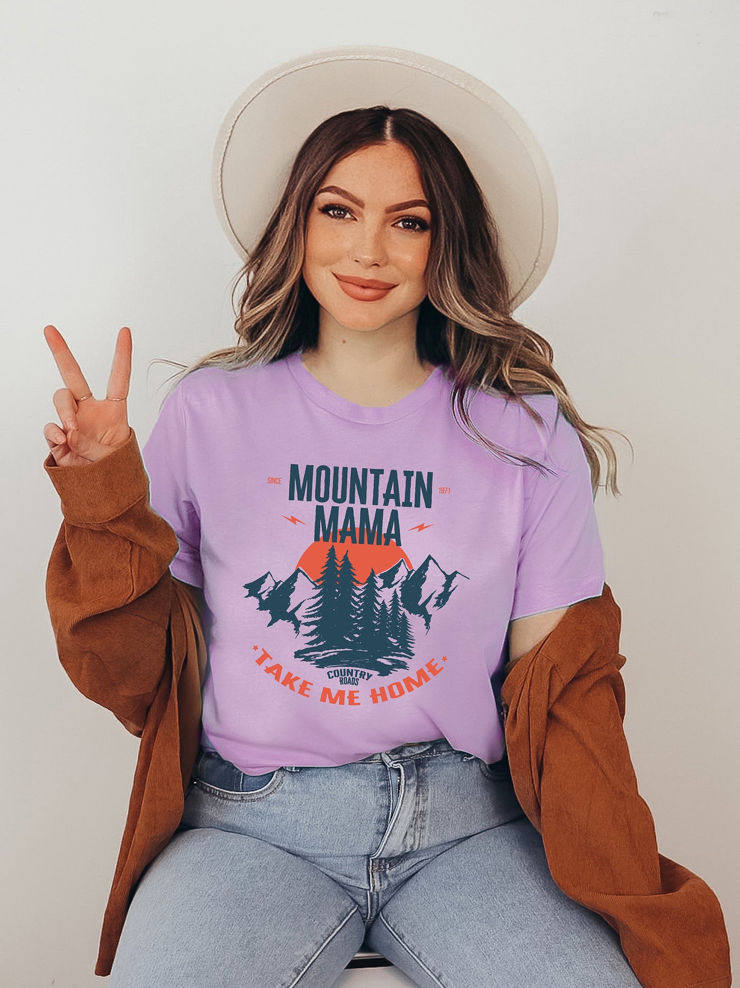 Mountain Mama Lilac Graphic Tee