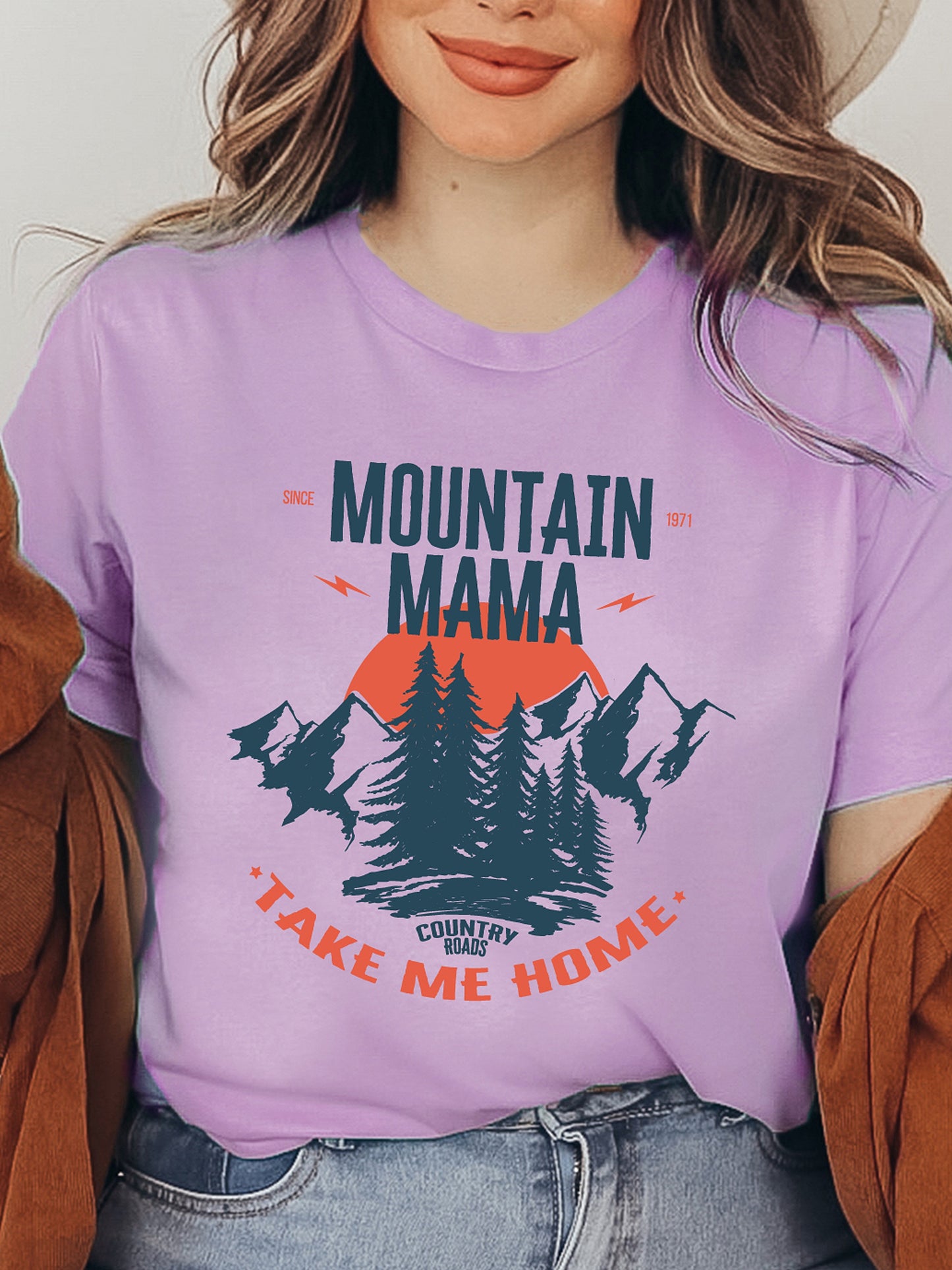 Mountain Mama Lilac Graphic Tee