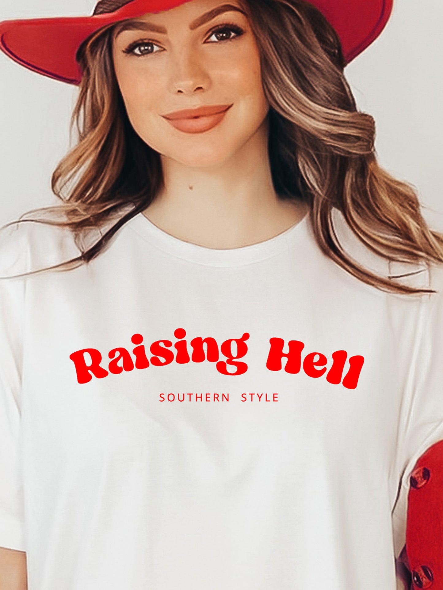 Raising Hell White Graphic Tee