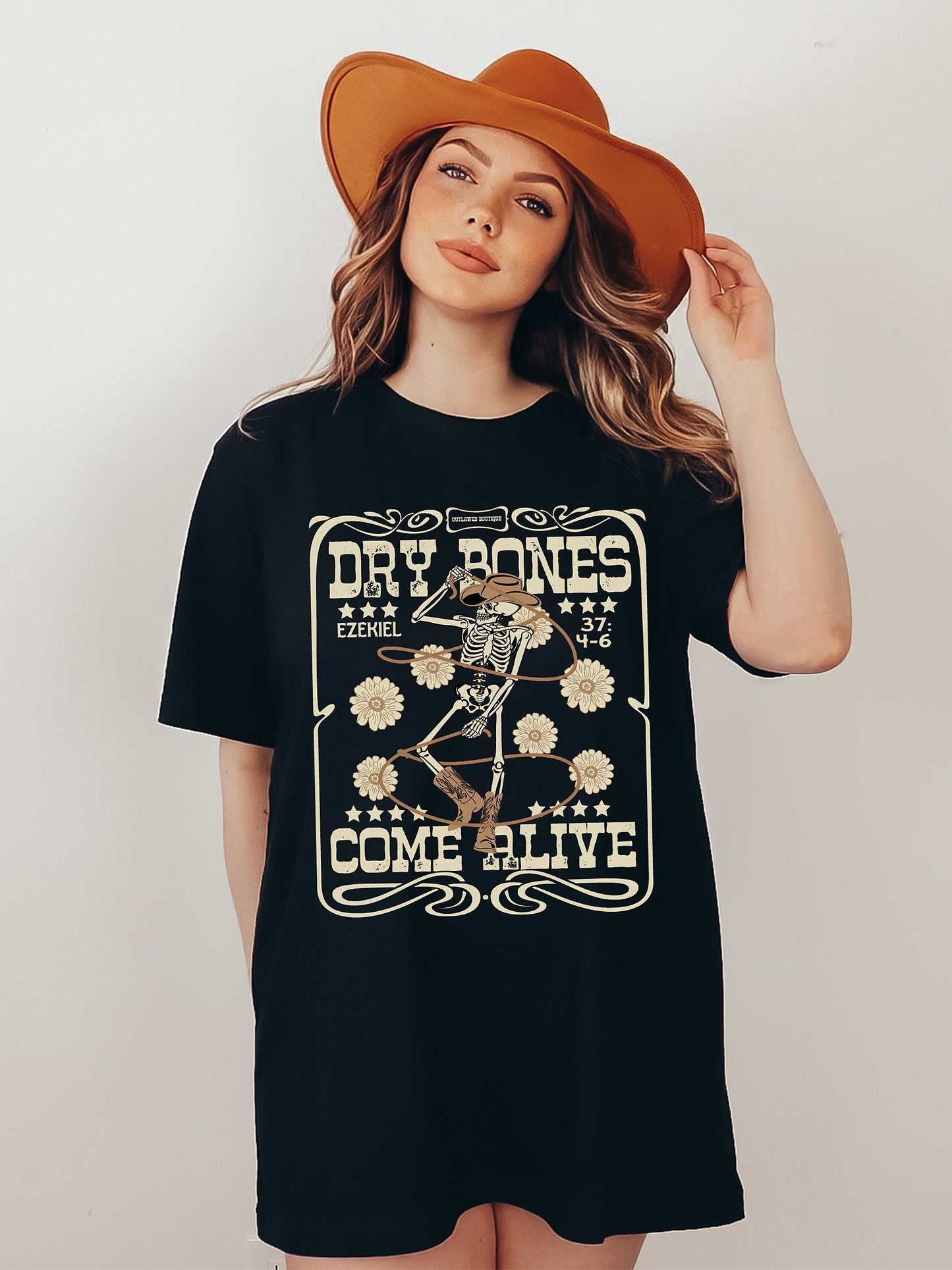 Dry Bones Come Alive Black Graphic Tee