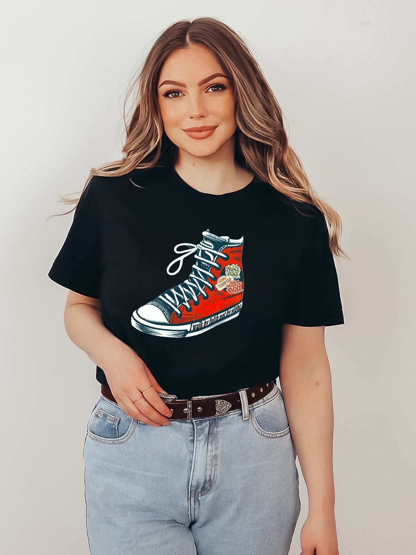 Walk By Faith Black Graphic Tee