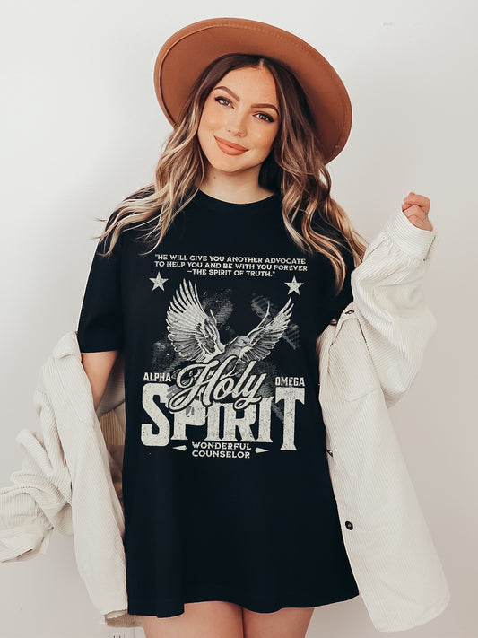 The Spirit Of Truth Heather Black Graphic Tee