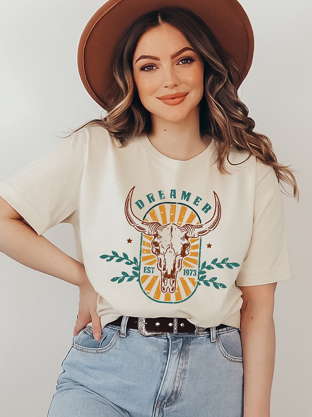 Western Dreamer Cream Graphic Tee