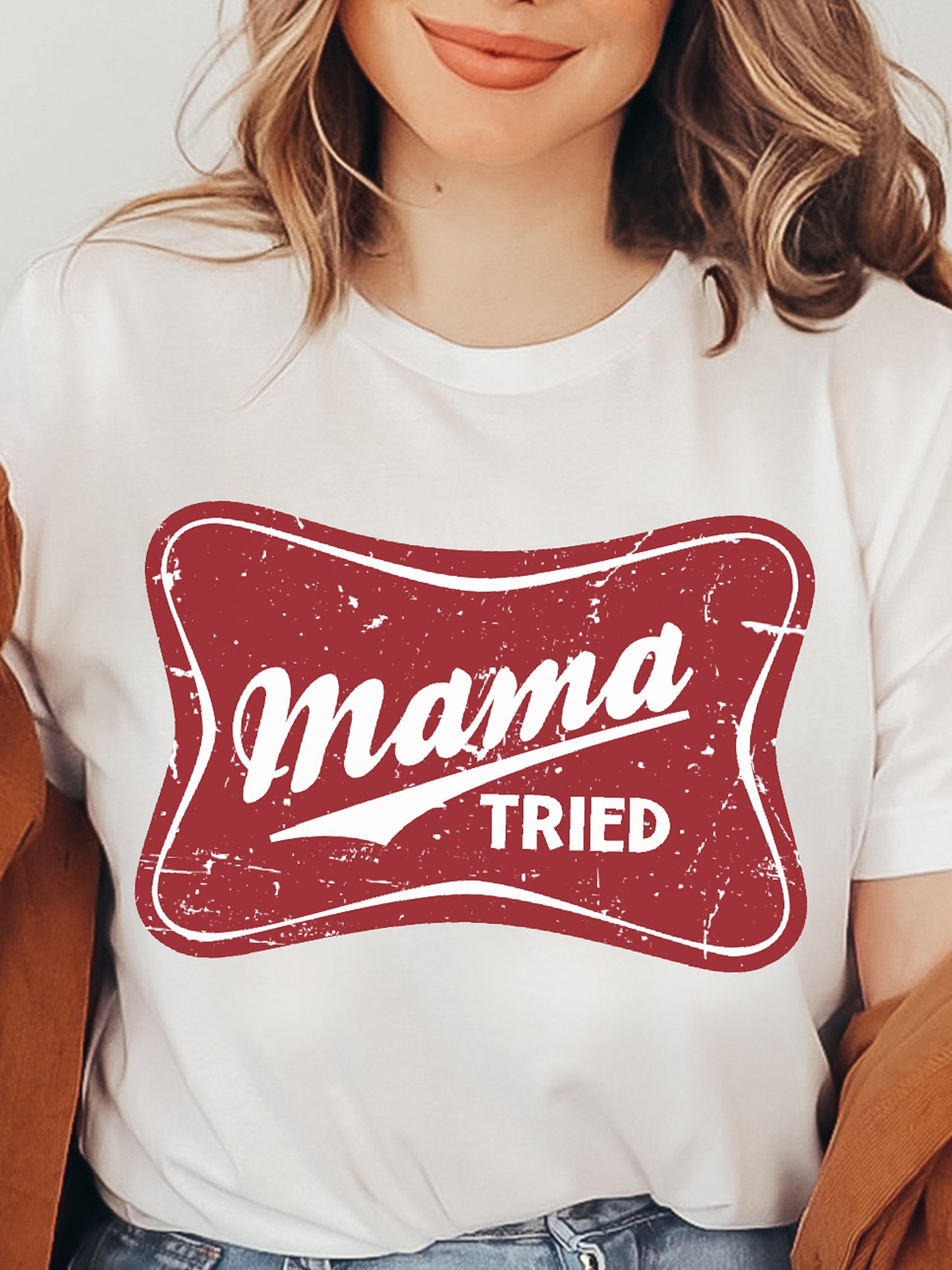 Mama Tried White Graphic Tee