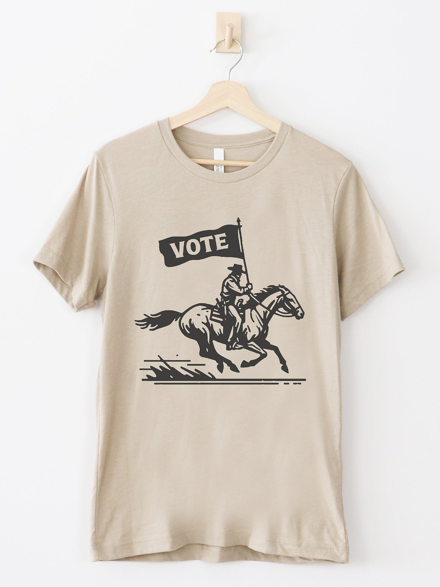 Vote Heather Tan Graphic Tee