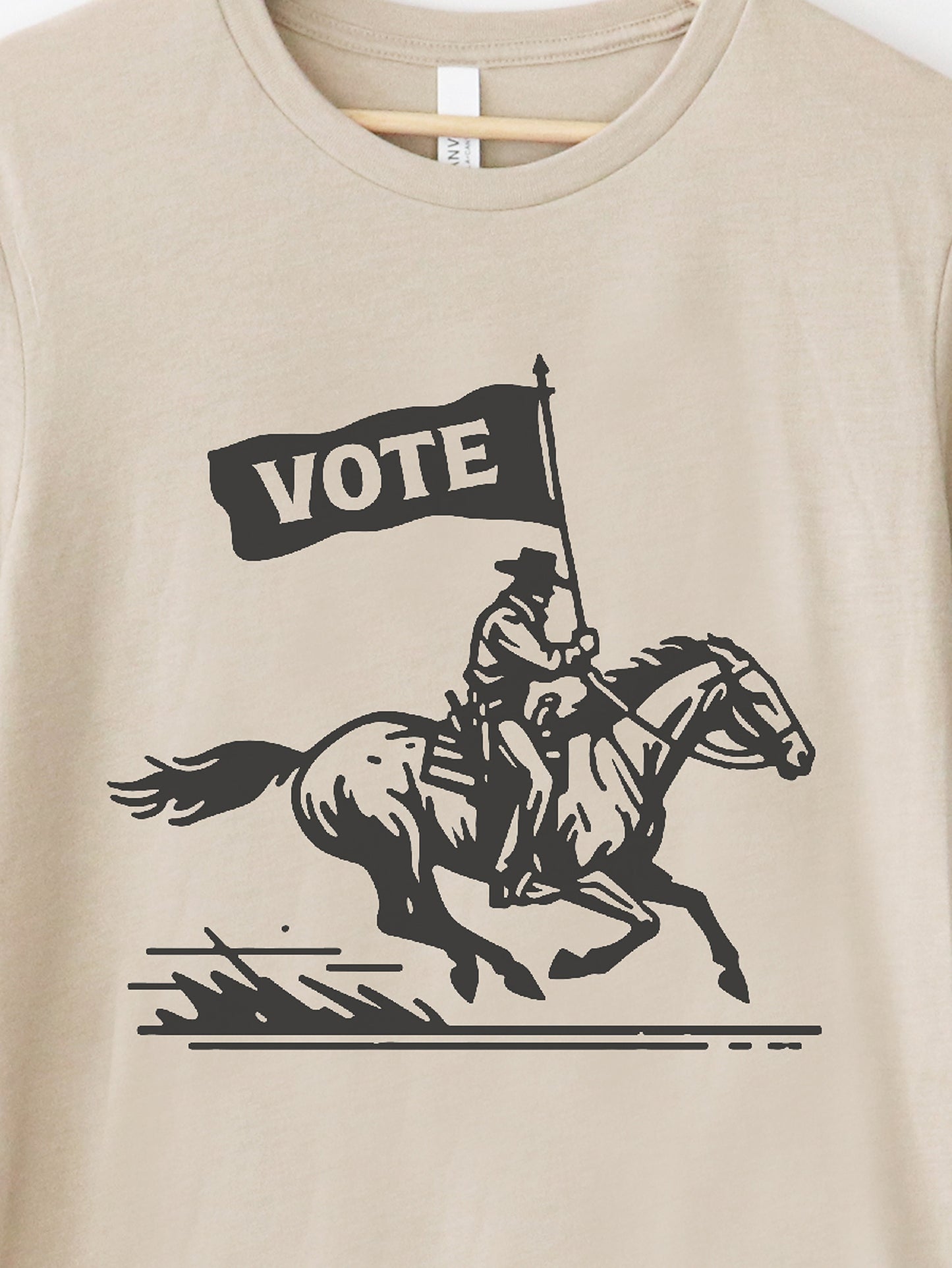 Vote Heather Tan Graphic Tee