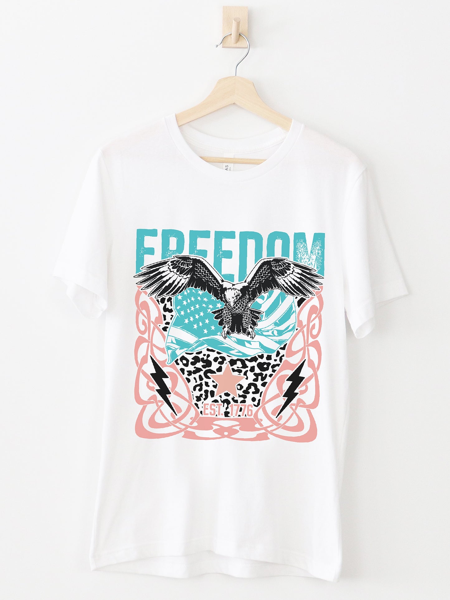 Freedom White Graphic Tee