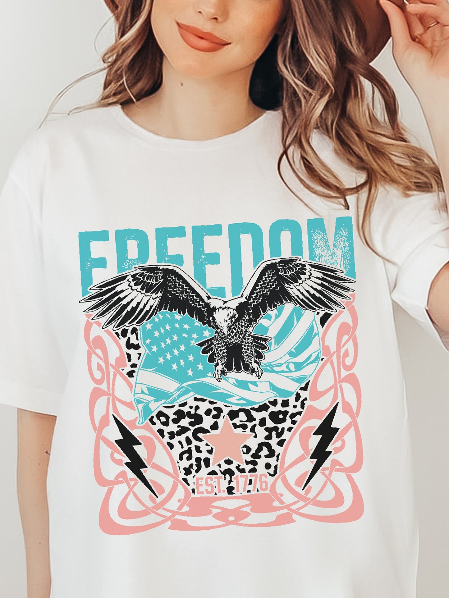 Freedom White Graphic Tee