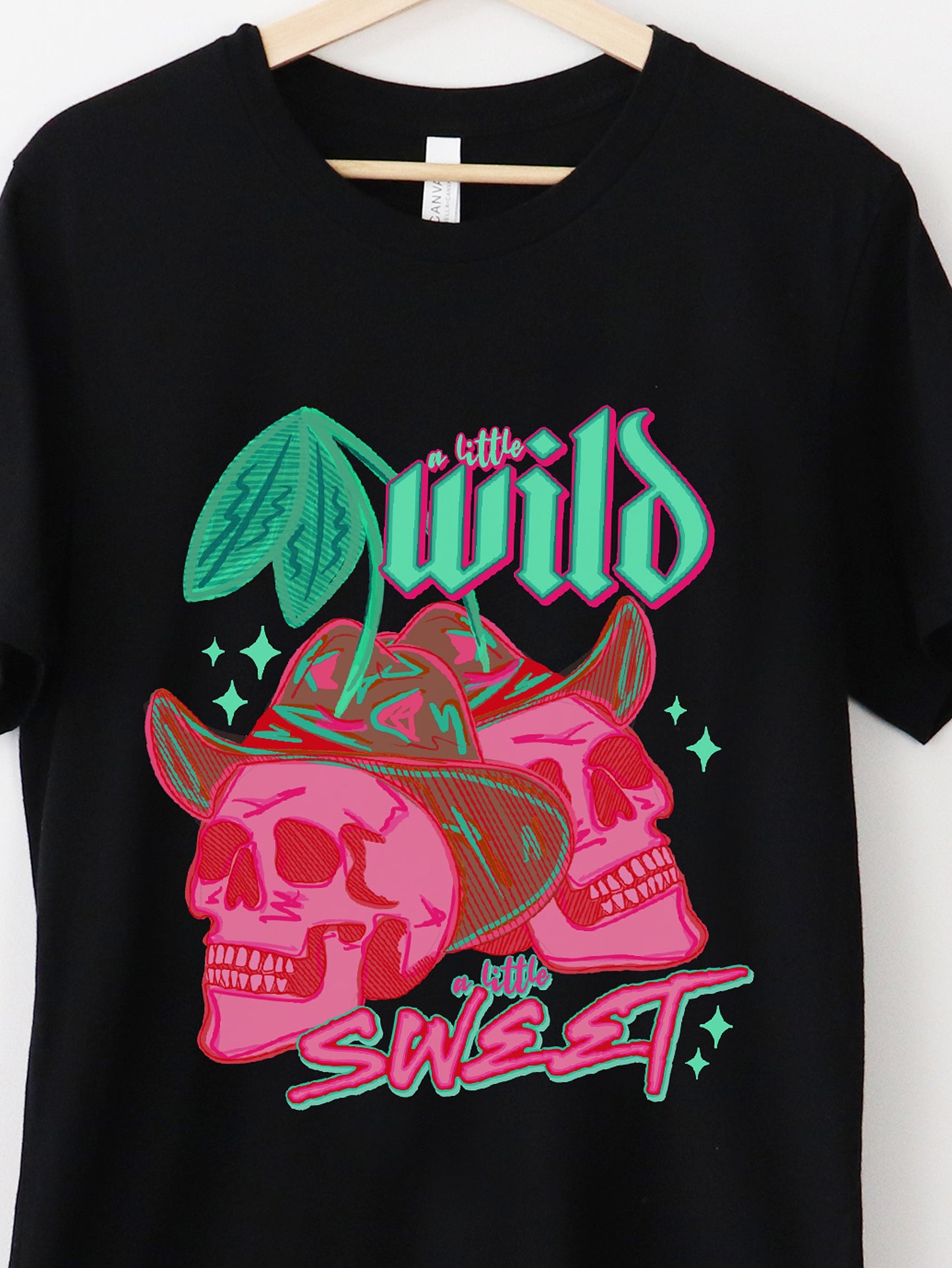 Wild And Sweet Black Graphic Tee