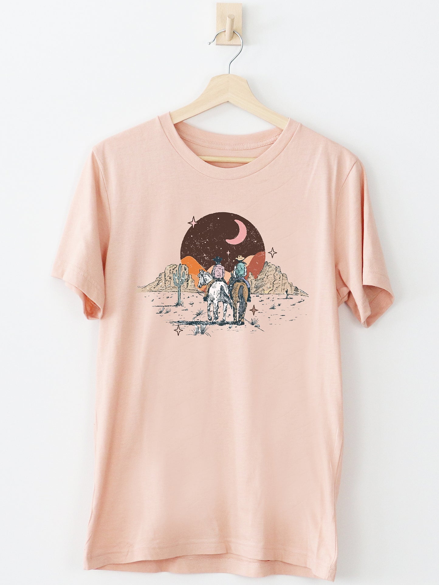 Wander The Desert Heather Peach Graphic Tee