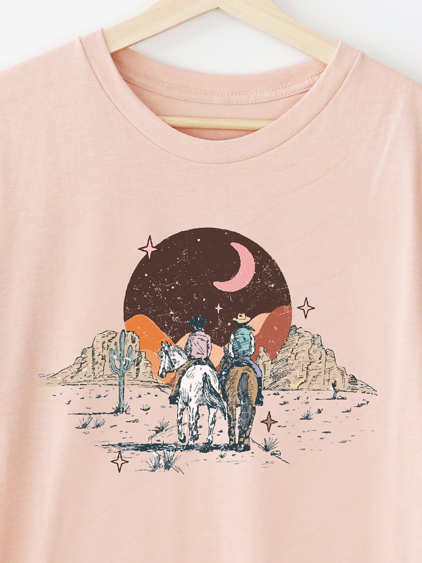 Wander The Desert Heather Peach Graphic Tee