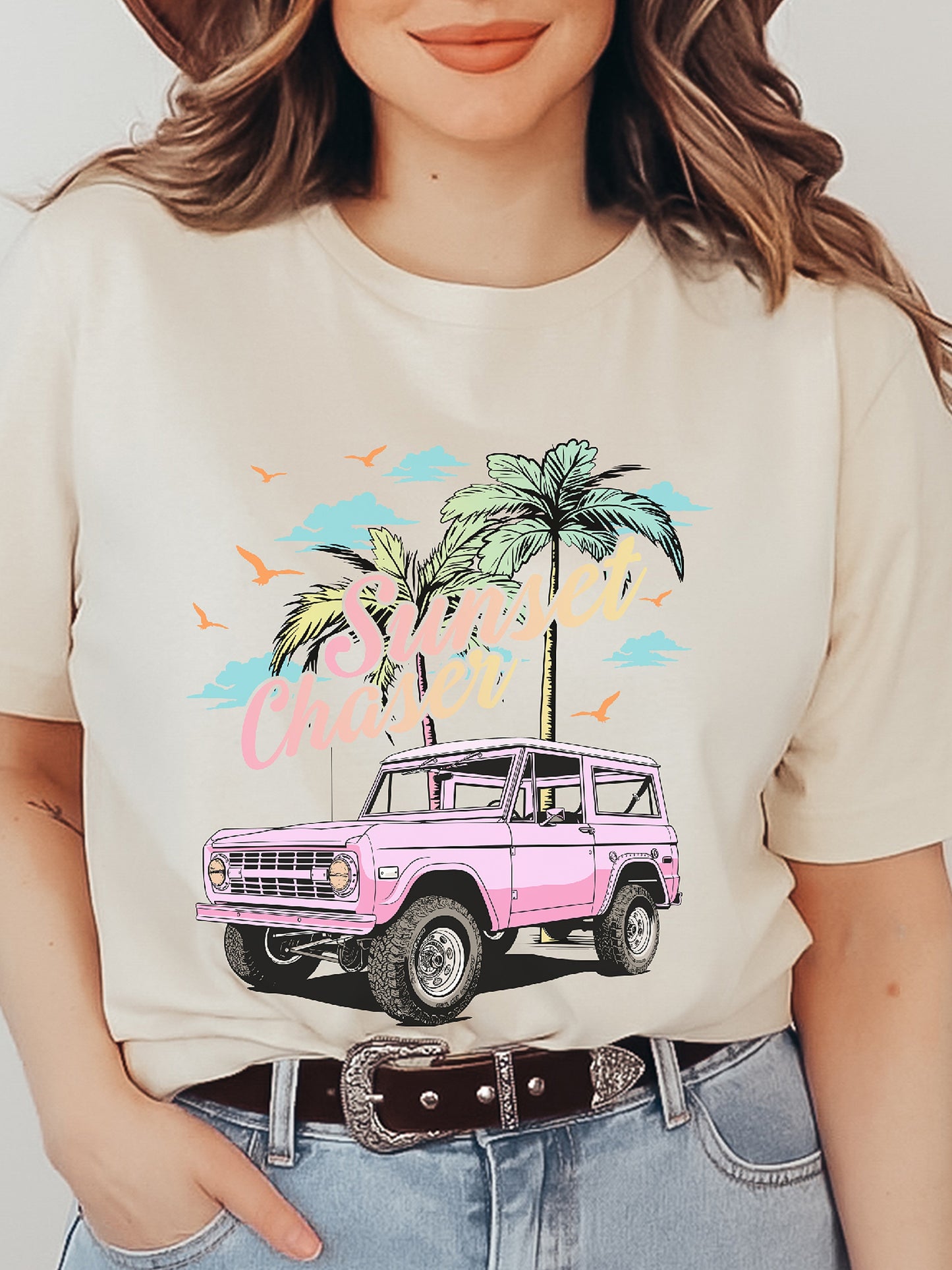 Sunset Chaser Cream Graphic Tee