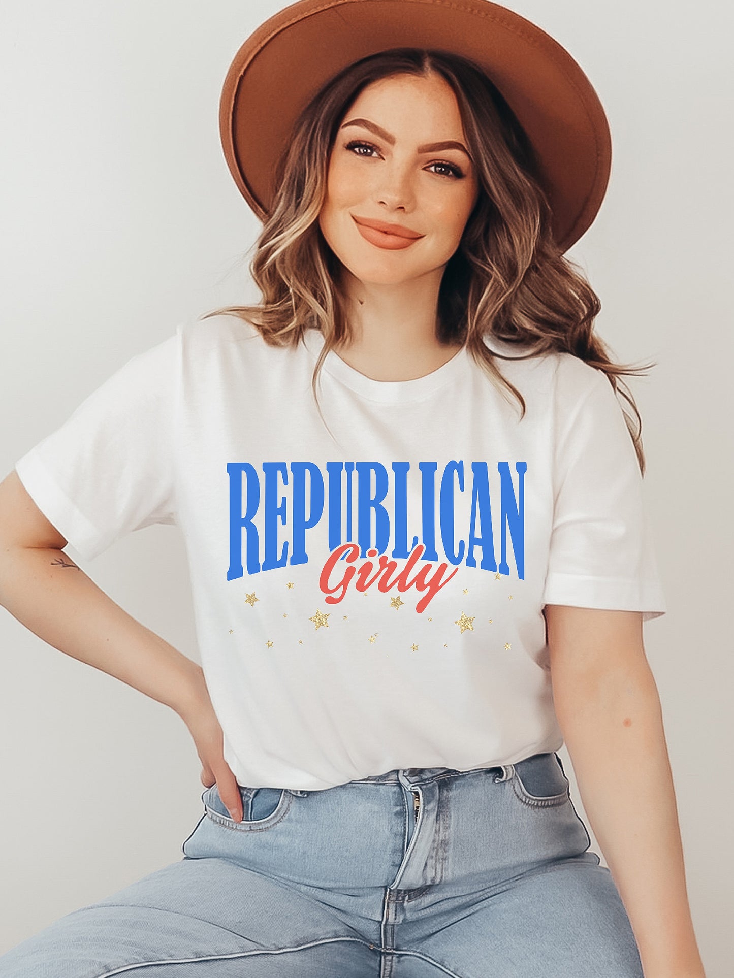 Republican Girly White Graphic Tee