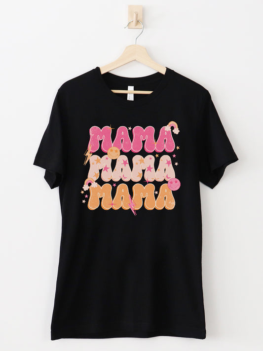 Mama Mama Mama Black Graphic Tee