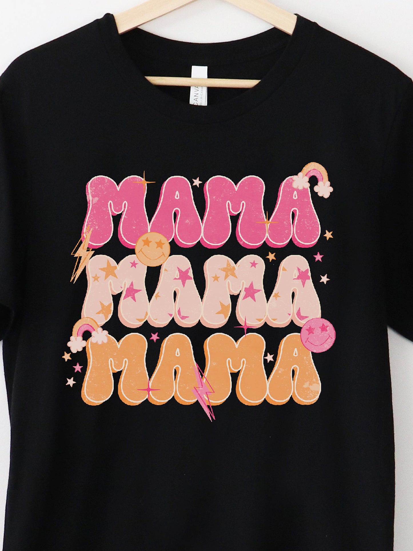 Mama Mama Mama Black Graphic Tee