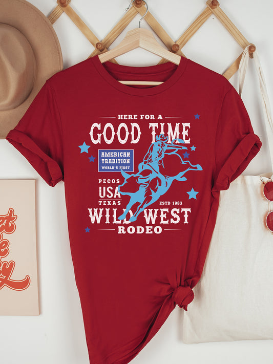 Good Time Rodeo Red Graphic Tee