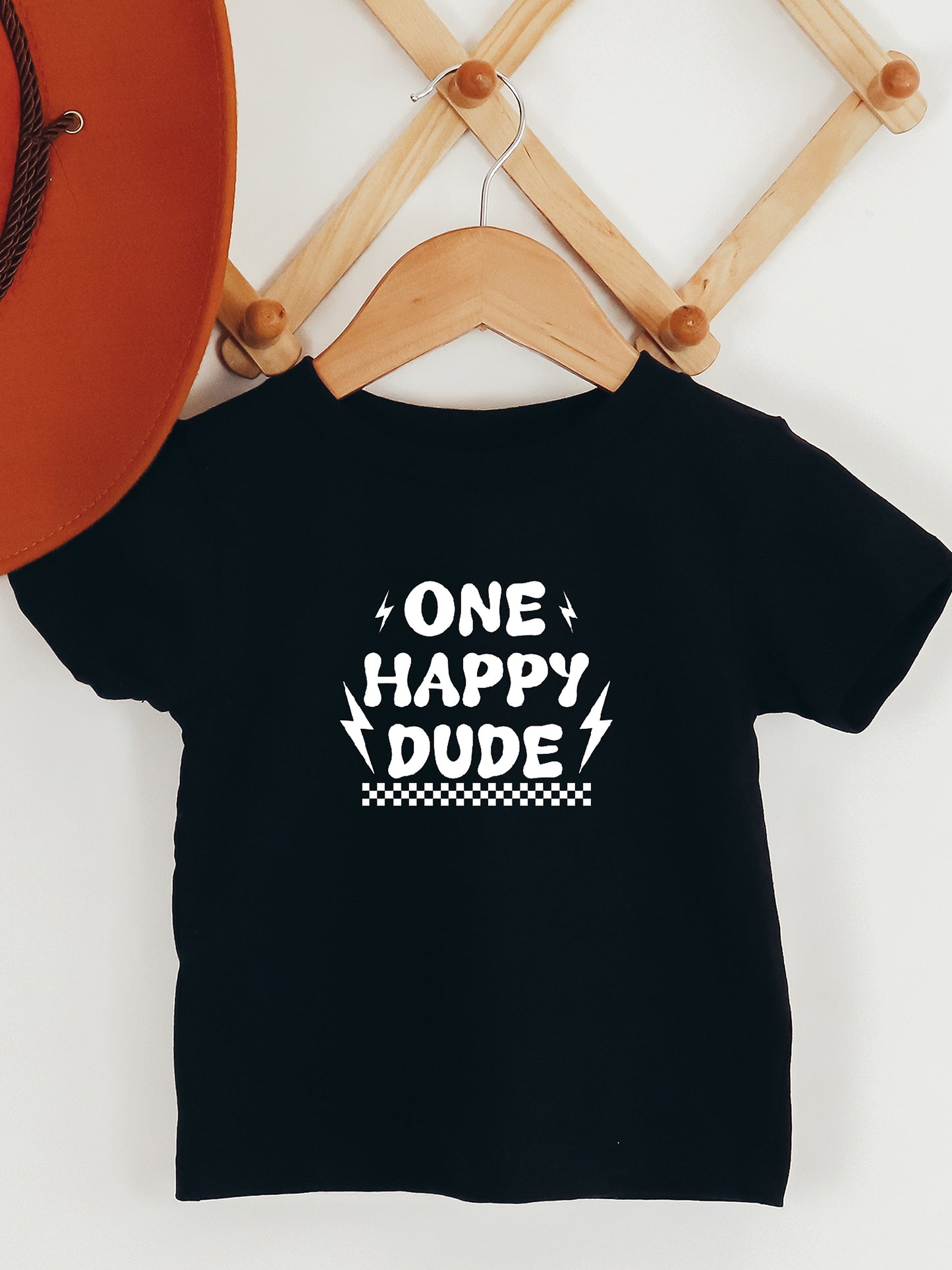 One Happy Dude Toddler Black Graphic Tee