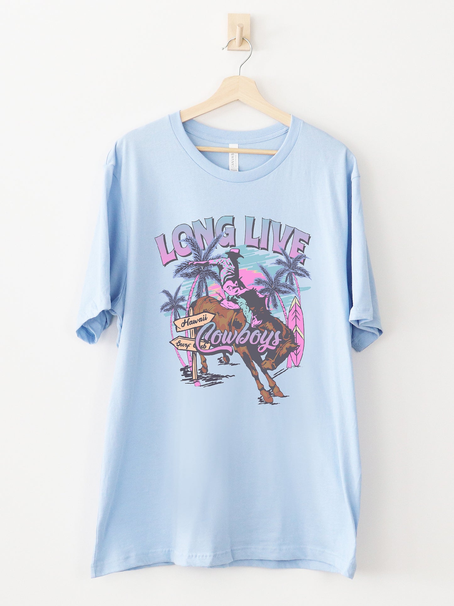 Long Live Cowboys Light Blue Graphic Tee