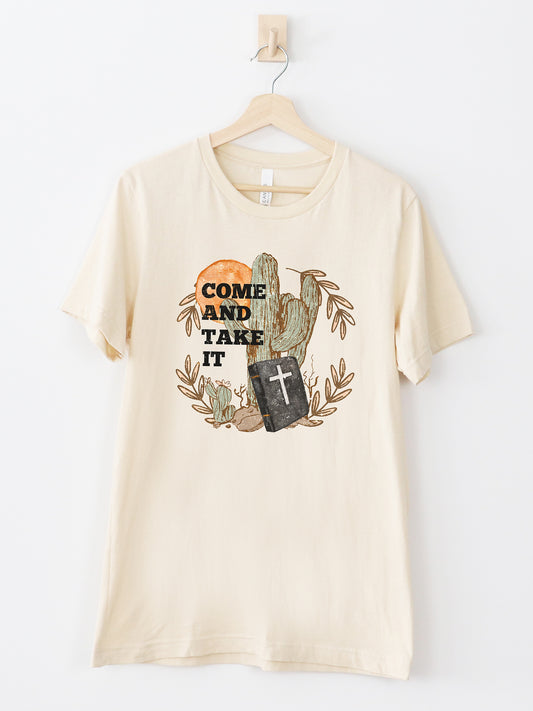 Come And Take It Cream Graphic Tee