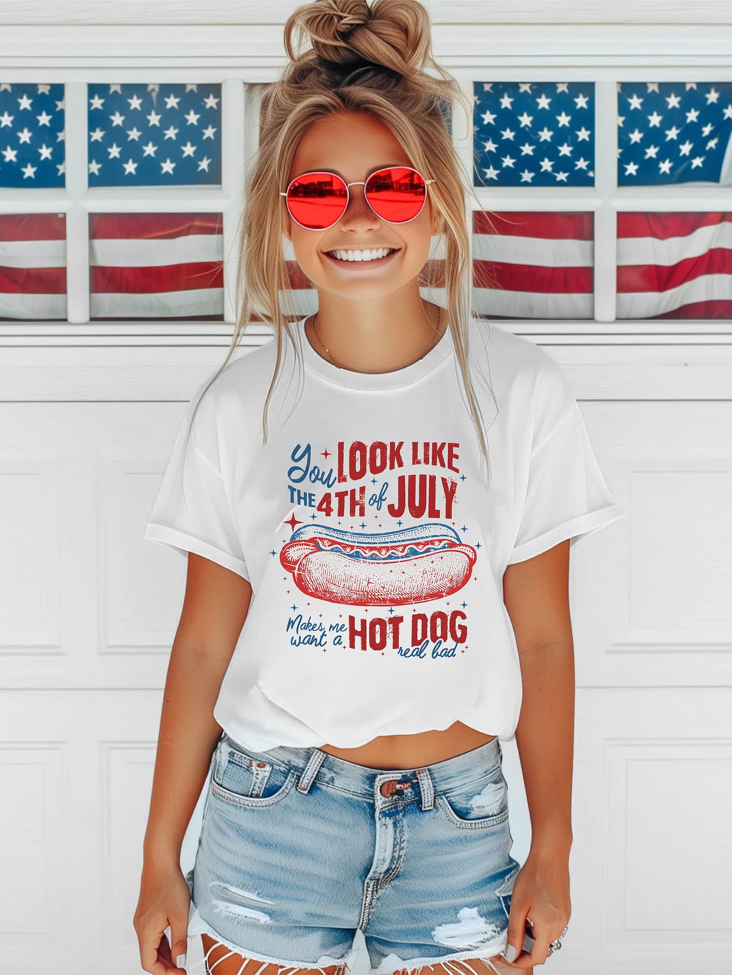 You Look Like The 4th Of July White Graphic Tee