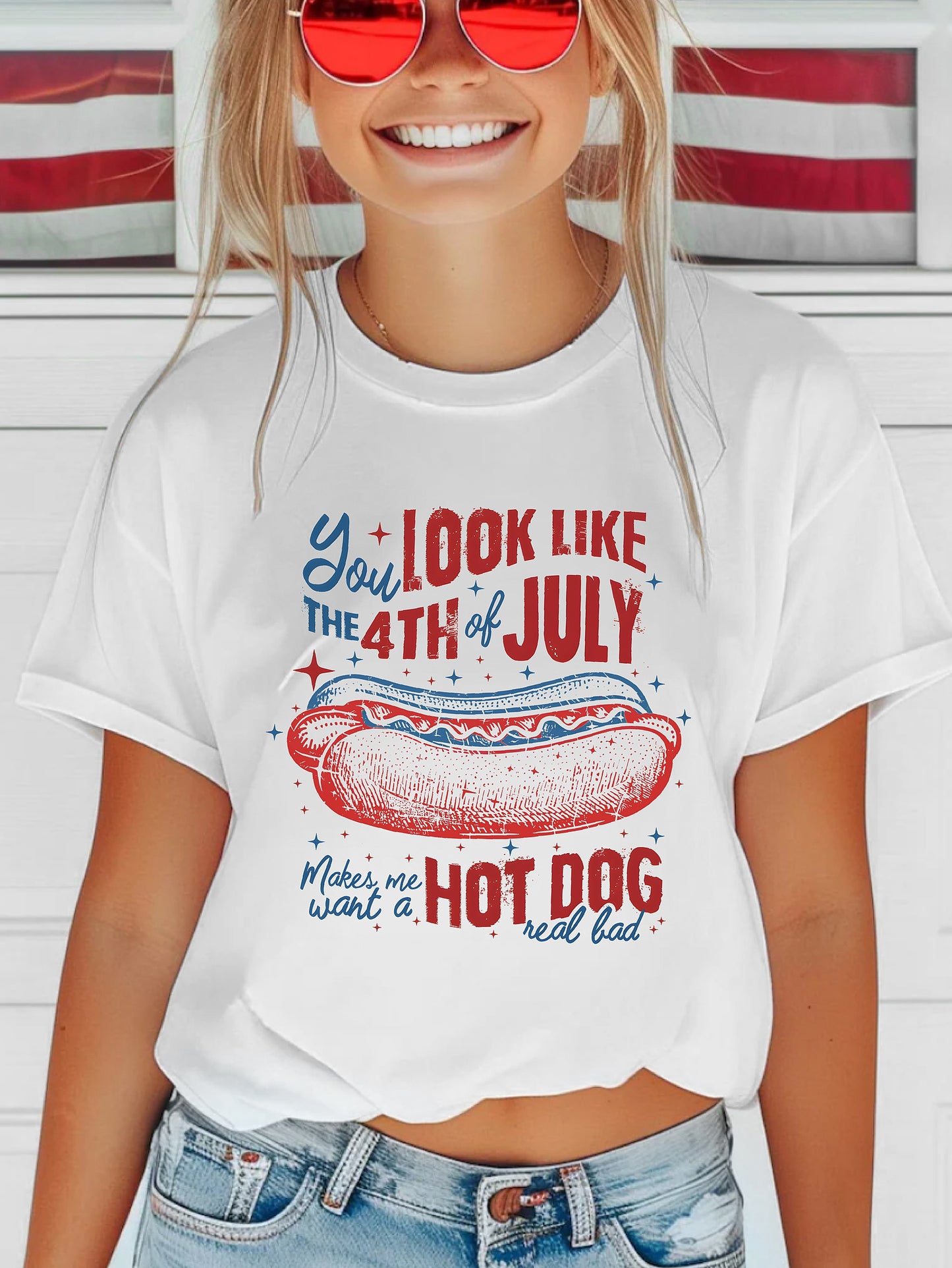 You Look Like The 4th Of July White Graphic Tee