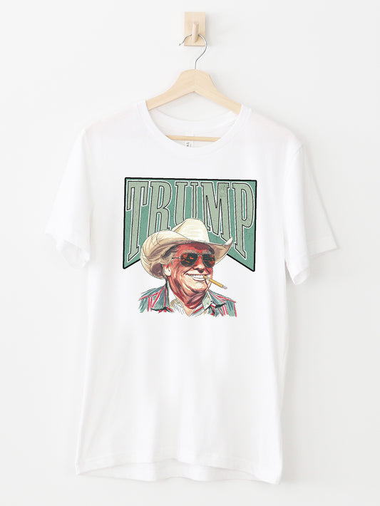 Western Trump White Graphic Tee