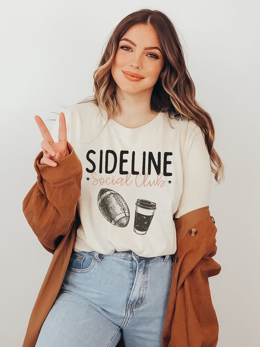 Sideline Social Club Cream Graphic Tee