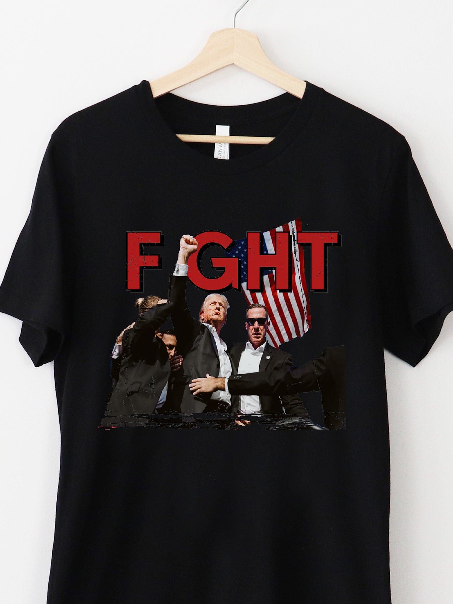 Fight Trump Black Graphic Tee