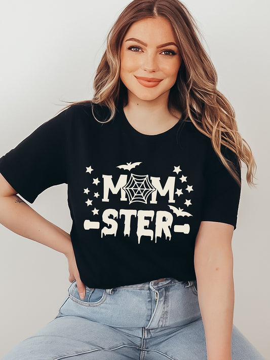 Momster Black Graphic Tee