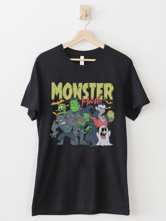 Monster Mash Vintage Black Graphic Tee