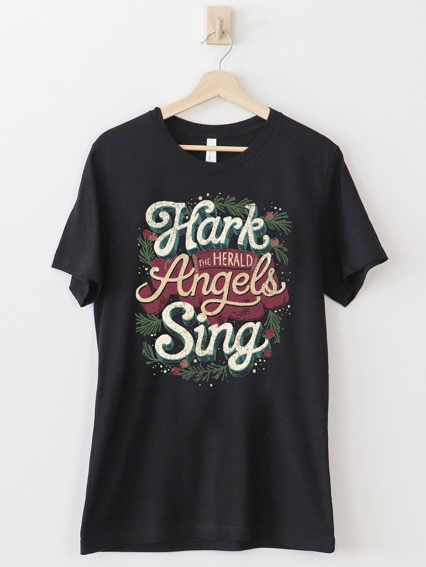 Angels Sing Vintage Black Graphic Tee