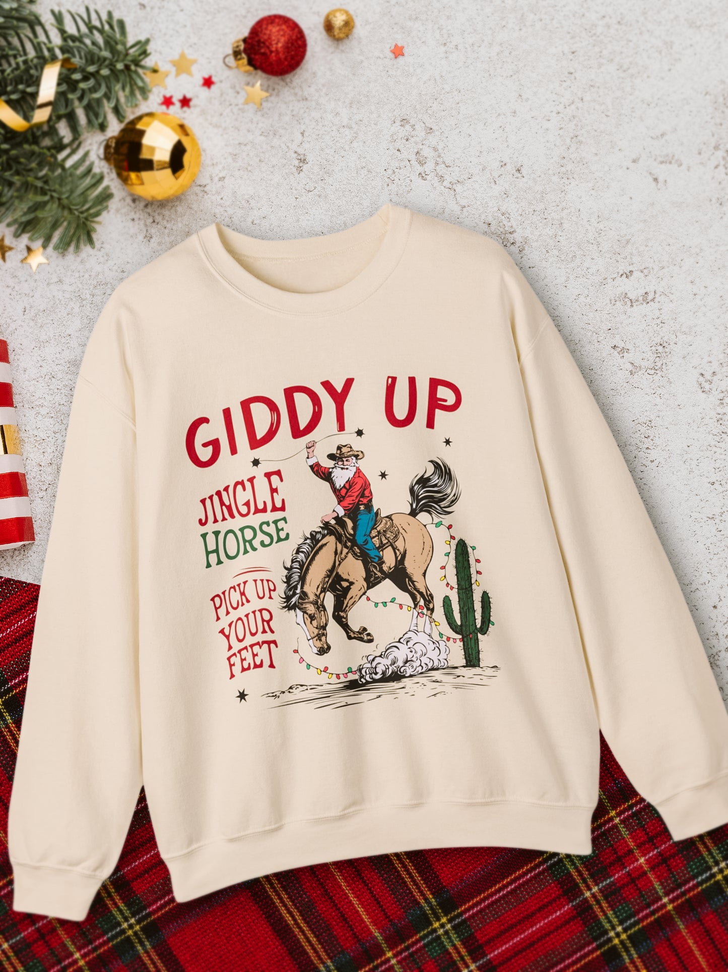 Giddy Up Sand Crewneck Sweatshirt