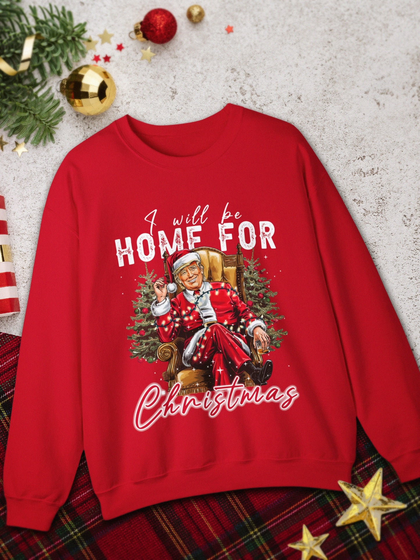 Home For Christmas Crewneck Sweatshirt